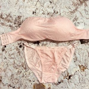 Set of 3 NEW Bra & Panties Set Size AA XXS PEACH/PINK